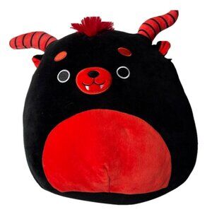 Squishmallows Dark Behemoth Black Red Plush Toy Horns Medium Stuffed Animal 12